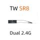 FrSky TW SR8 Receiver, dual 2.4G,  both SBUS In & Out channel and 8 PWM output channel ports--Receivers for Glider, etc.