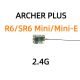 FrSky ARCHER PLUS  R6/SR6 Mini/Mini-E Receivers, 6CH, features a small form factor in lightweight